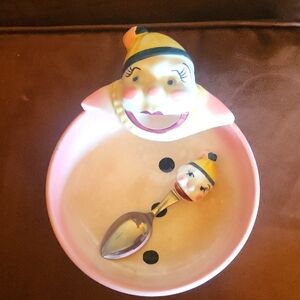 50s Clown Bowl and Matching Spoon